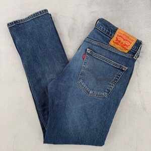 Levis 514 Mens Straight‎ Fit Jeans Dark Wash Straight Leg Size W30 L32